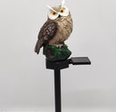 Betoverende Bruine Uilenlamp op Zonne-energie voor uw Buitenruimte-buiten lamp - fakkel-Duurzaam en Decoratief 13,5*7*43cm
