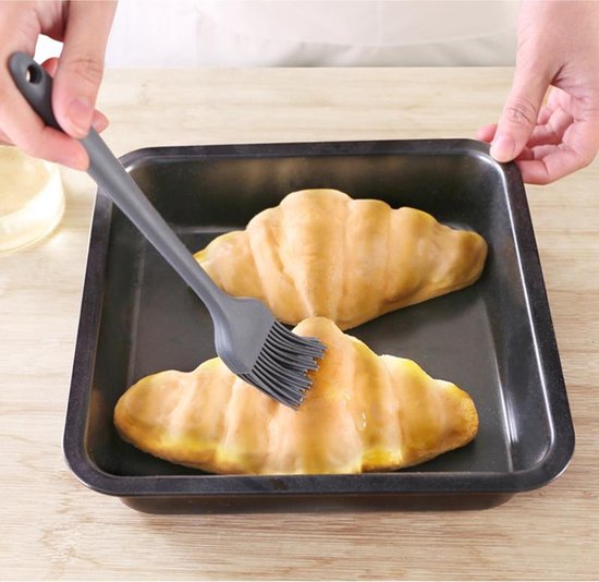 TDR-Extra lange warmte-isolerende siliconen handschoenen voor bakken en koken-compleet set  7-delige - grijs