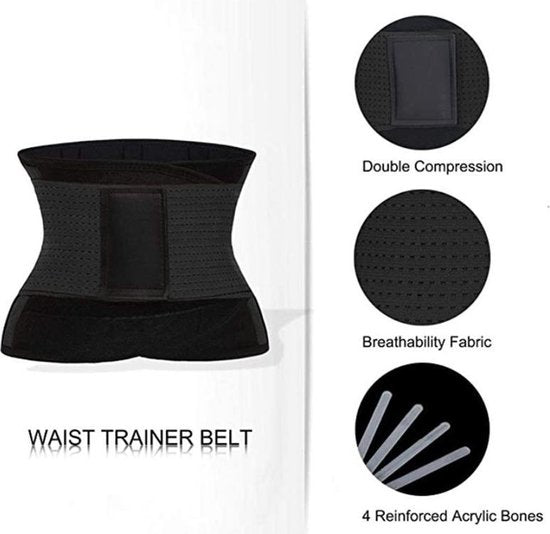 TDR - Rugbrace voor Onderrug - Corrigerend voor Onmiddelijke Pijnbestrijding & Rugondersteuning - Zwart - maat L (Taille: 82 - 92 cm)