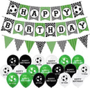 47 delig verjaardagset - Thema: Voetballen - Versiering voor feestjes, verjaardag - feestdecoratie