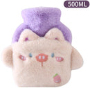 Cartoon Warmwaterkruik met Pluche Hoes - 500 ml - Schattig e