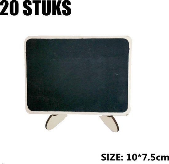 20stuks 10x7.5CM Stijlvolle Mini Tafel Krijtborden met Verwi