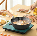 Wokpan - Ø 30 cm - Marmeren Coating - Geschikt voor Inductie, Gas, Elektrisch en Keramisch - Beige Creme - PFAS Vrij