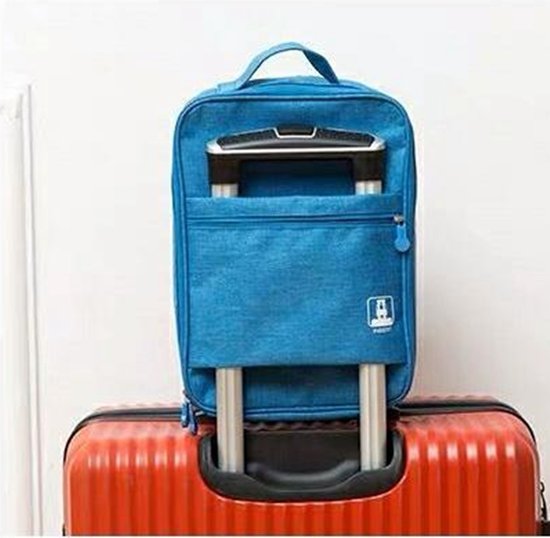 Extra groot schoenen opbergtas - multifunctionele - draagbare opslag - schoenentas -Geschikt tot schoenmaat 50-lichtblauw35 x 26 x 20cm