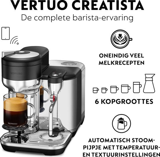 Sage Vertuo Creatista Black Truffle SVE850BTR Nespresso Koffiecupmachine