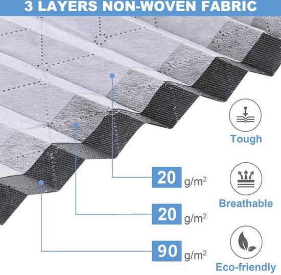 3x Opbergboxen Onder Bed - Ademend Non-woven - Diepgrijs