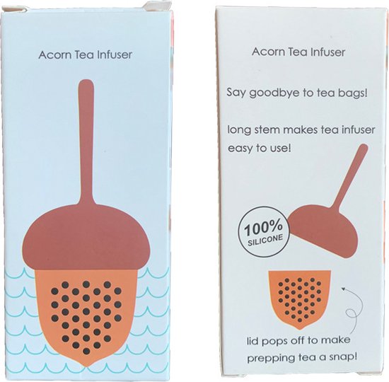 Eikelvormige Siliconen Theezeef – theefilter-Stijlvol en Handig voor Losse Thee-5*5*10cm