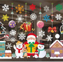 Kerst Raamstickers met kerstman ,sneeuwpoppen en Kerstfigure