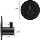 4 stuks Elegante Zelfklevende Handdoekhaakjes-Modern & Duurzaam Design-zwart