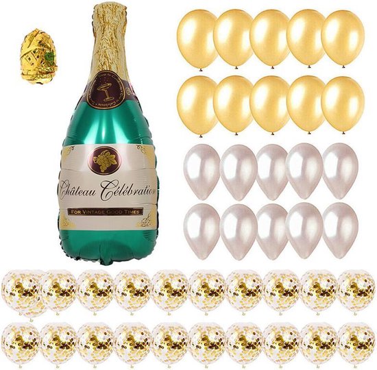 32-delige champagne ballonnenset voor feestdecoratie