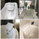 Comfort Badkussen met 3D Air-mesh en 6 Zuignappen - Wit