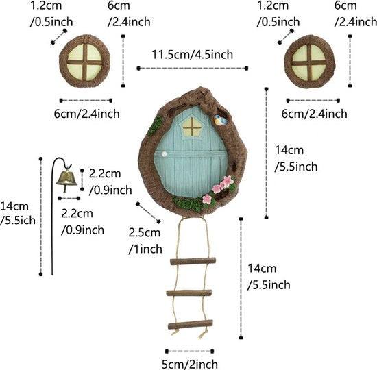 4-delige Magische Lichtgevende Boomhanger Set voor Buiten