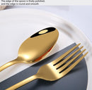 TDR 24-delige roestvrijstalen bestekset - 6 personen - goud