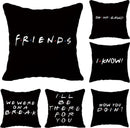 Sierkussensloop - Thema: Friends - Tekst: "OH My Gawd" - 45 x 45 cm - Zwart