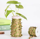 4 Rollen Jute Touw met Prachtig Bladeren Patroon- Kerstlint - Cadeaulint - Decoratielint-10meter lang -Olijfgroen