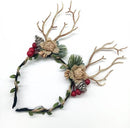 Prachtige Handgemaakte kerst Haarband met dennenappels- en B