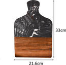 Luxe Marmeren Snij- & Serveerplank 33x21.6cm - Zwart