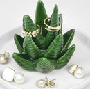 Keramische Cactus Sieradenhouders - Set van 2 - Ringhouders Groen/Wit