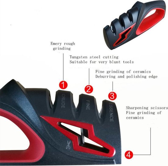 Messenslijper - Grijs - Anti slip - Professioneel slijper - 4 Standen - Ergonomisch