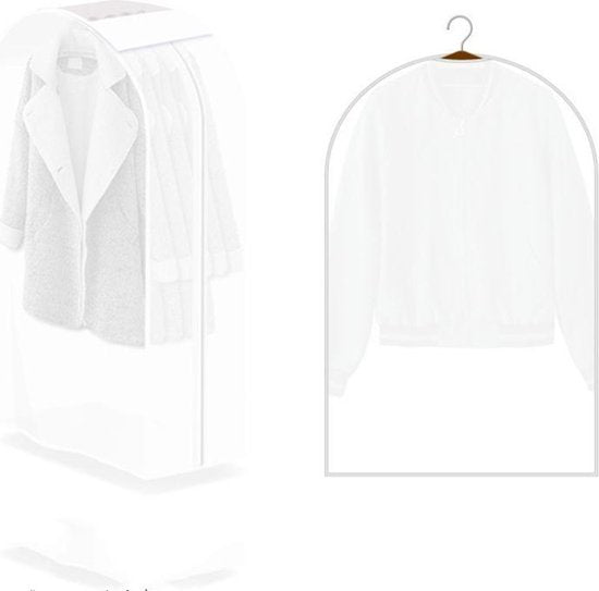 2 Stuks transparante Kleding Hoes - Organiseer en bescherm uw kleding - 90 cm hoog - stofdicht en ophangbaar