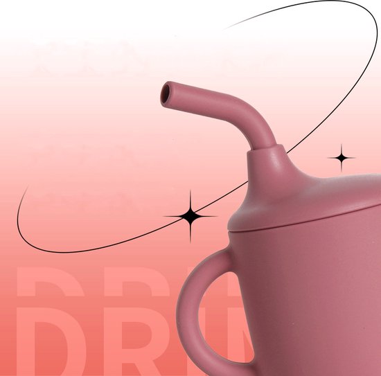 8 delig Complete Baby Eetserviesset voor Baby's van 3 Maanden en Ouder-bordeaux rood