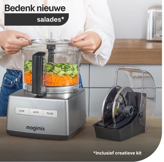 Magimix CS 5200 XL Premium Foodprocessor - Keukenmachine met Sapcentrifuge - Glimmend Chroom