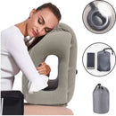 Ergonomisch Opblaasbaar Reiskussen - Grijs - 30x35x50 cm