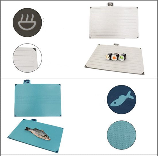 Snijplanken set - inclusief houder - 4 Snijplanken - Antibacterieel - Antislip