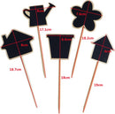 10 Mini Zwarte Borden - Plantenstekers en Labels