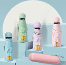 Opvouwbare Paraplu -Windproof-Zonbescherming Anti-Uv UPF50 + met gratis Reisetui-licht groen