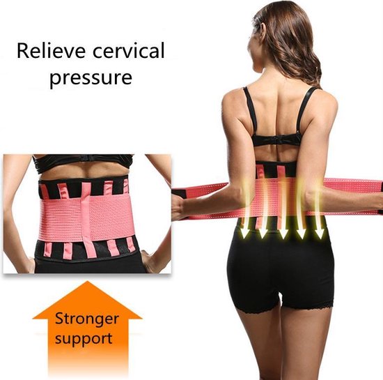 TDR - Rugbrace voor Onderrug - Corrigerend voor Onmiddelijke Pijnbestrijding & Rugondersteuning - Zwart - maat L (Taille: 82 - 92 cm)