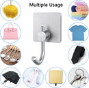 Unikorf 4x Zelfklevende Wandhaakjes Zilver