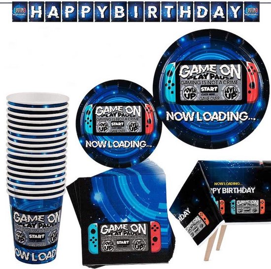 162-delige Game On Verjaardagsset 20 Pers - Unikorf