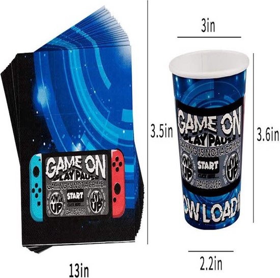 162-delige Game On Verjaardagsset 20 Pers - Unikorf