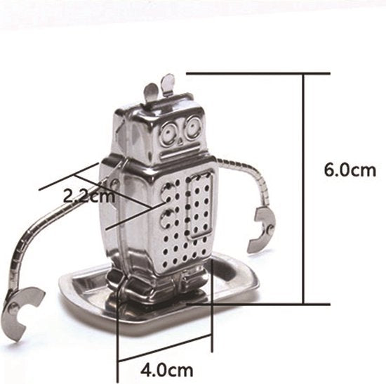 RVS Robot Theezeefje – Herbruikbaar Theeaccessoire