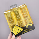 Gouden Koelkastmagneten – 6 Stuks – Gold Bar Design