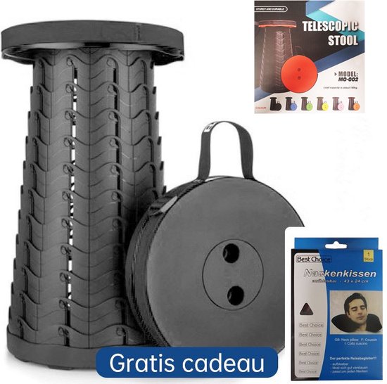 Inklapbare verstelbare telescopische visstoel/kruk 180 kg
