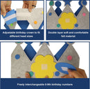 Verjaardagskroon Koninklijke Vorm Blauw Sterrenpatroon Klitt