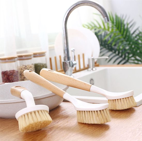 3-delige Multifunctionele Keukenborstels - Duurzaam en Milie