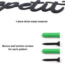 Unikorf Bon Appetit 3D Wandbord - Line Art - Zwart 36x15CM