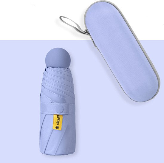 TDR--Opvouwbare Paraplu -Windproof-Zonbescherming Anti-Uv UPF50 + met gratis Reisetui- Paars