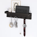 TDR Sleutelrekje 6 haakjes RVS Zwart 24,5 x 4,5 x 6 cm