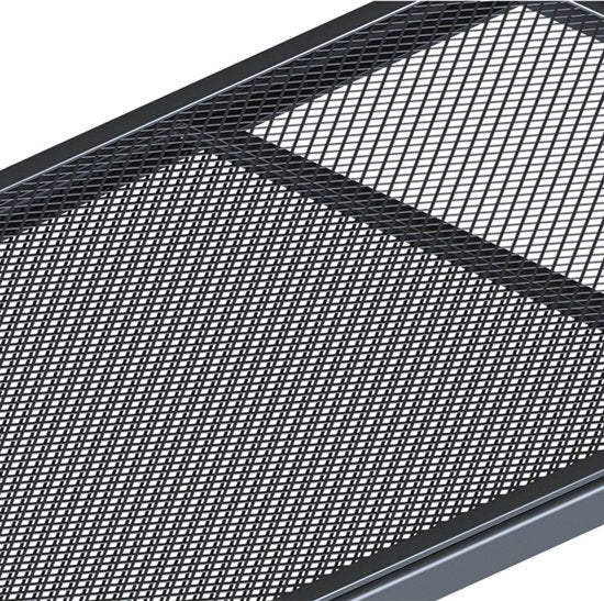 Uittrekbaar Metalen Opbergrek 38-70 cm - Zwart