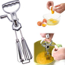 KitchenPro RVS Handmixer met Zwengel – 31 cm – Zilver