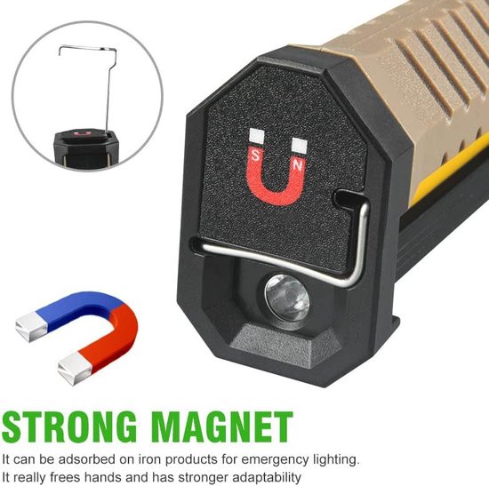 Oplaadbare Multifunctionele LED Werklamp met Magneet en Haak