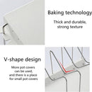 Verstelbaar RVS Pannenrek - Keukenorganizer - Wit