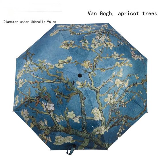 Opvouwbaar paraplu - Zonbescherming Anti-Uv UPF50 + -Windproof- Stevig paraplu - Automatisch -Van Gogh