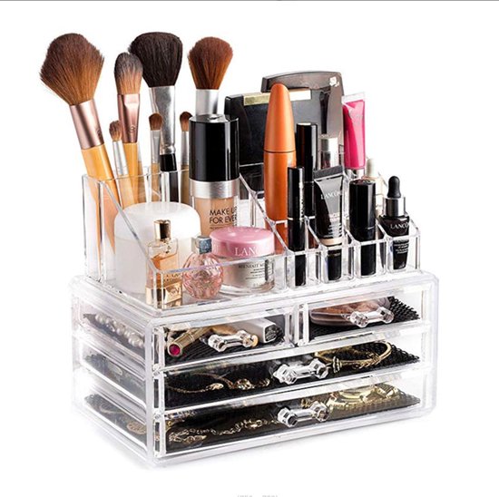 Make-up Organizer - Cosmetica- en Sieradenopslag - 4 Laden - Transparant - Acryl