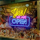 LED Neonbord “Yes! We Are Open” – USB – 34,5 x 30 cm