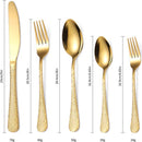 40-delige RVS Snakeskin  bestekset- geschikt voor8-personen  -trendy design-goud